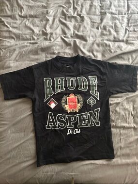 Rhude Black Aspen Crest Graphic Tee